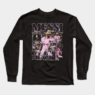 Lionel Messi Miami Vintage Bootleg Long Sleeve T-Shirt